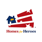 A logo of homes for heroes